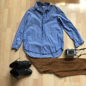 Gap blue lined dress shirt